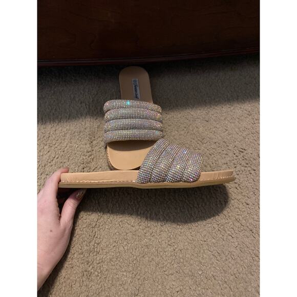 Women's Forever Link sparkly slip on flat Sandals size 6 - Picture 1 of 6